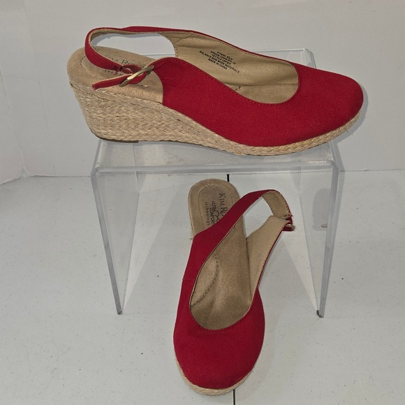 Kim Rogers Shoes - Kim Rogers Dyann Red Espadrille Wedge Sandals Womens 8.5M WRS20-12556-004-78